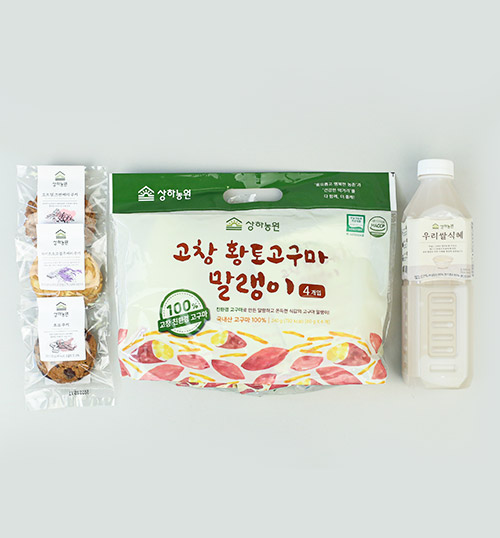 상하농원 쿠키 3종+황토고구마 말랭이(번들)+우리쌀 식혜 정기배송