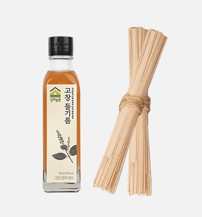 상하농원 들기름 180ml+메밀국수 600g