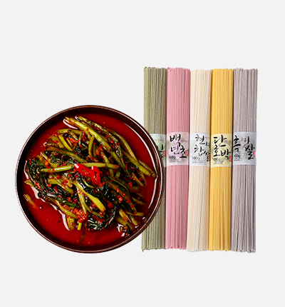 상하농원 열무김치 2kg+오방국수 500g