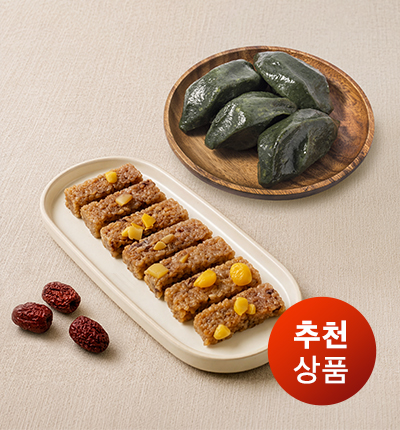 상하농원 모시잎 손송편(기피동부) x 상하농원 약밥 1kg	